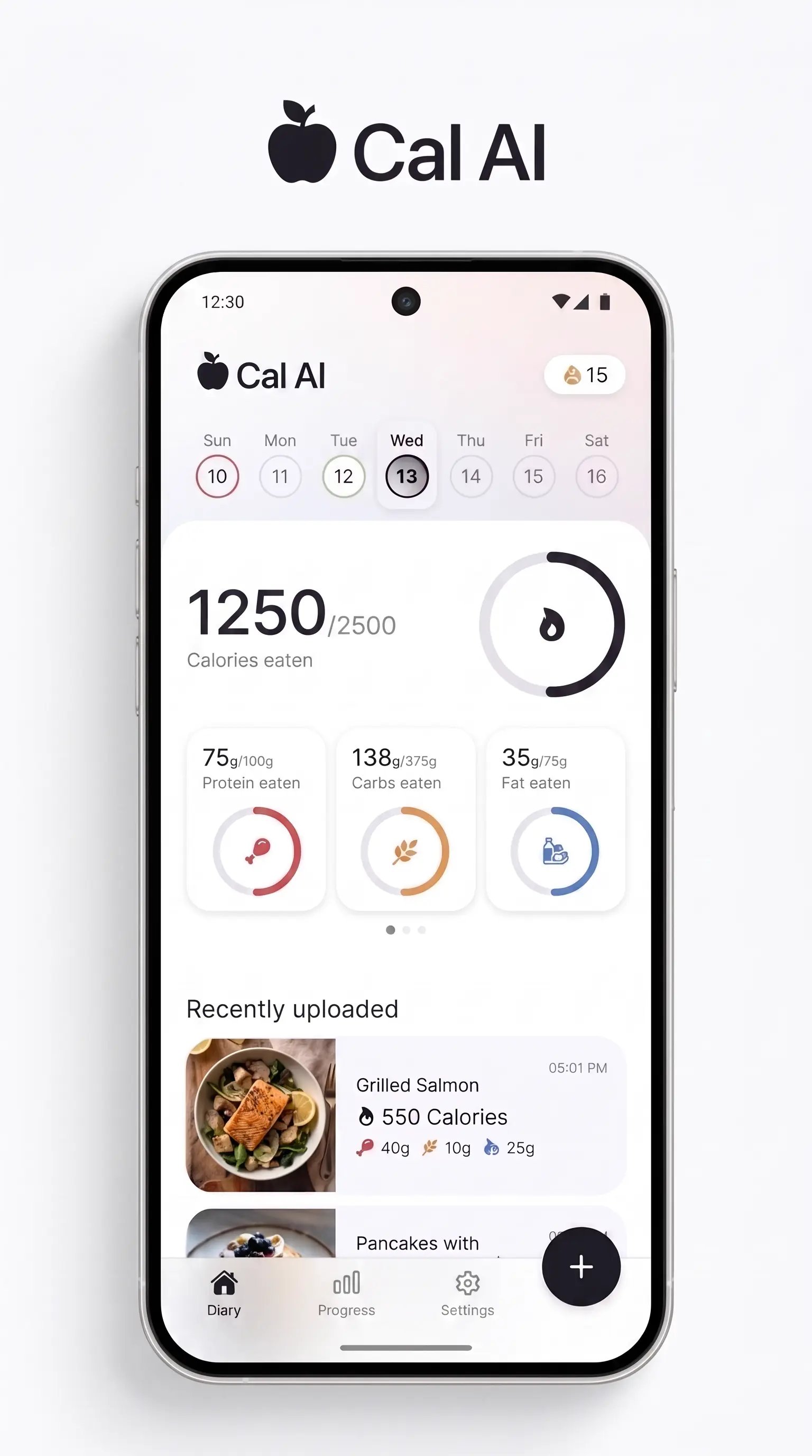 Cal AI UI Mockup